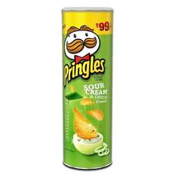 Pringles Potato Chips - Sour Cream & Onion - 107 gm